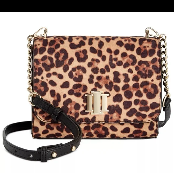 I.N.C. INTERNATIONAL CONCEPTS Sibbell Crossbody Bag Leopard New - Picture 1 of 13